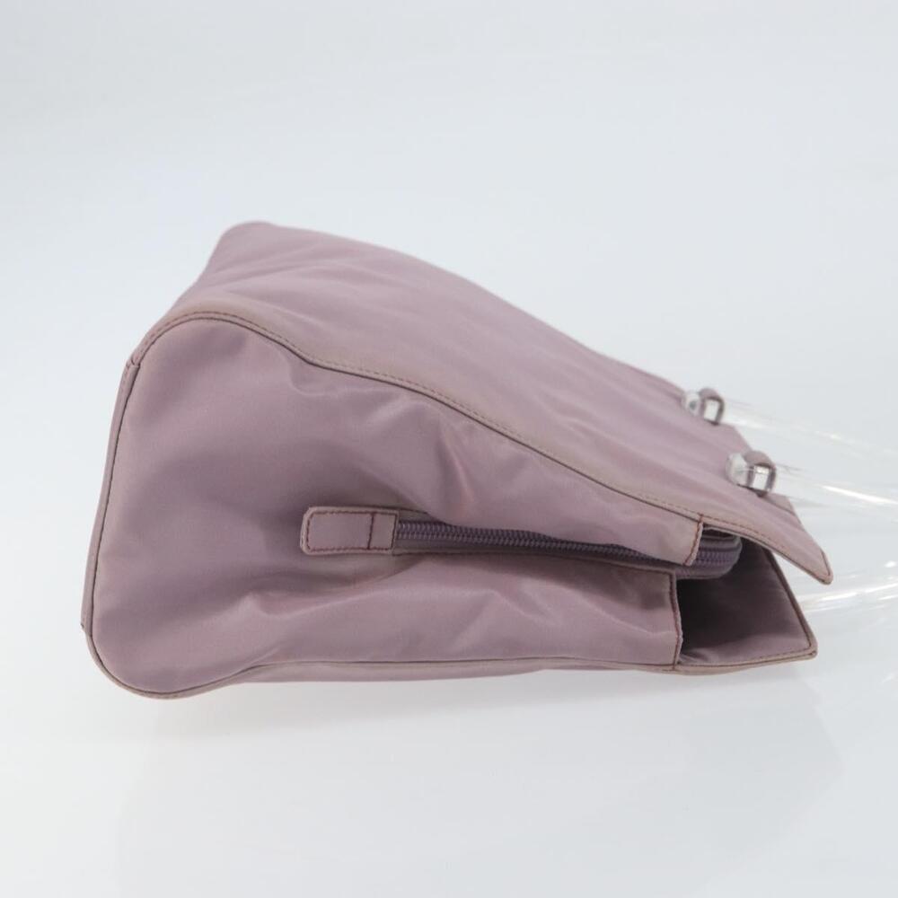 PRADA Hand Bag Nylon Lavende Silver Auth 159273 - Picture 3 of 16